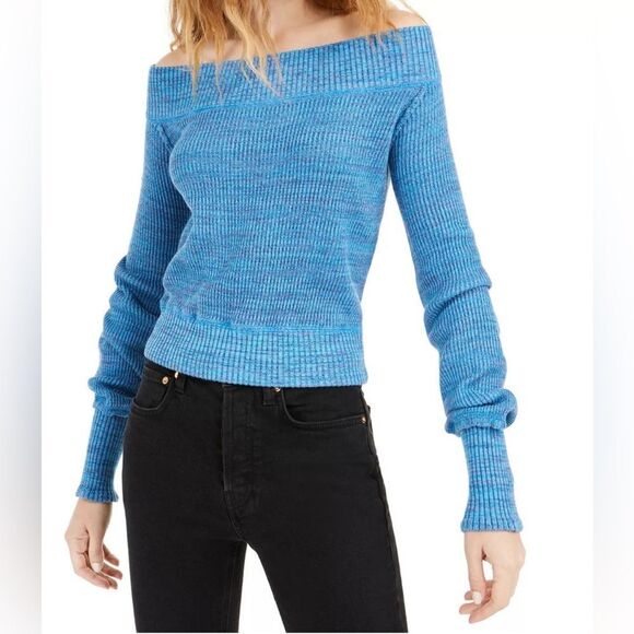 NEW Free People Sugar Rush Off-The-Shoulder sweater - Picture 1 of 9